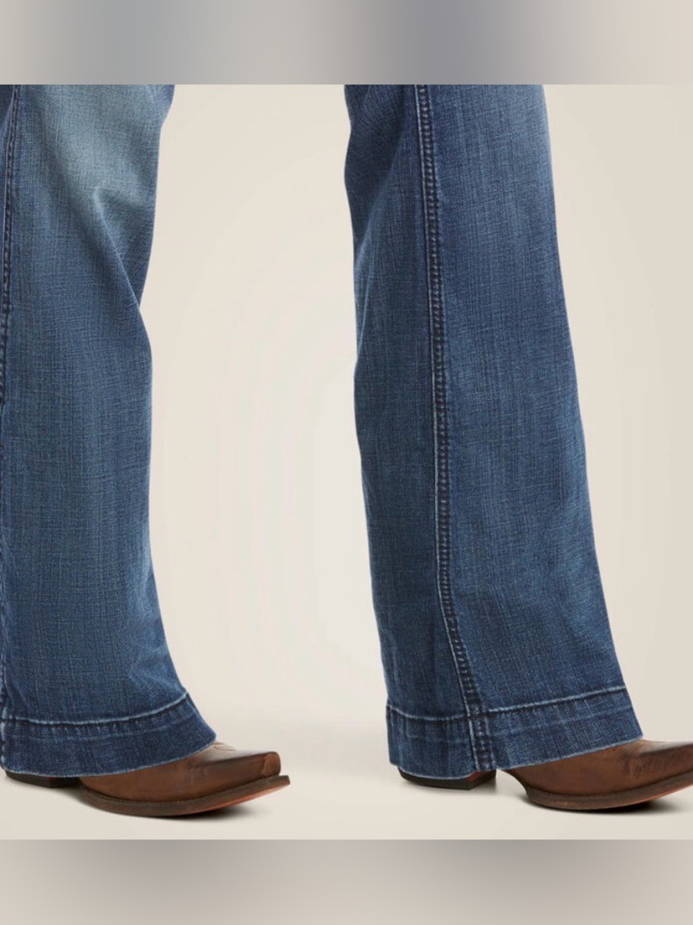 Ariat Trouser Mid Rise Stretch Outseam Ella Wide Leg Jean - Picture 3 of 6